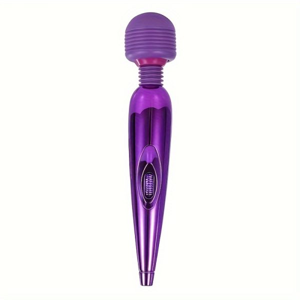 Multi-Frequency USB Rechargeable Wand Vibrator – Dark Violet