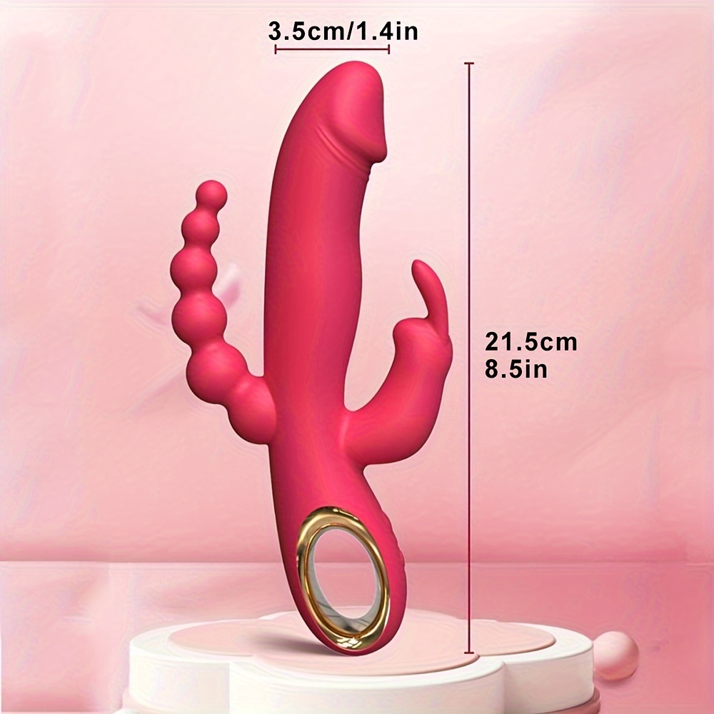 10 Vibrating Modes Silicone Thrusting Dildo Rabbit Vibrator - Image 15