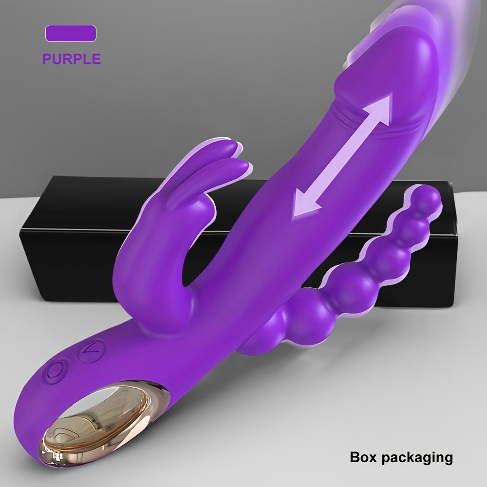 10 Vibrating Modes Silicone Thrusting Dildo Rabbit Vibrator - Image 16