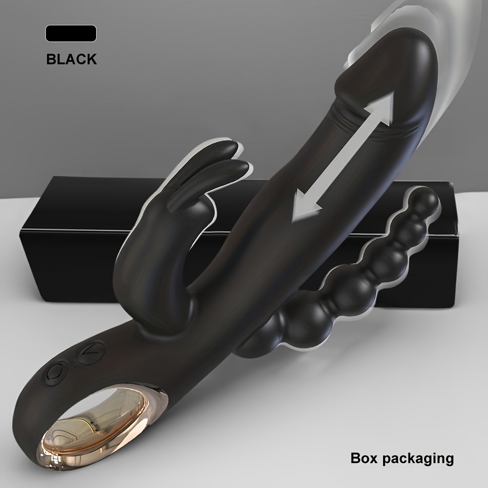 10 Vibrating Modes Silicone Thrusting Dildo Rabbit Vibrator - Image 17