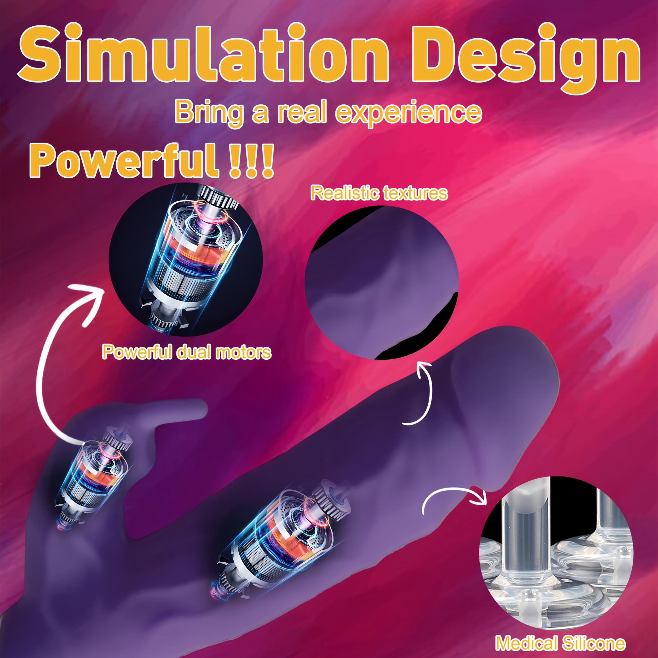 10 Vibration Modes with G Spot Clitoral Dual Massage Rabbit Shaped Vibrator, - Image 8