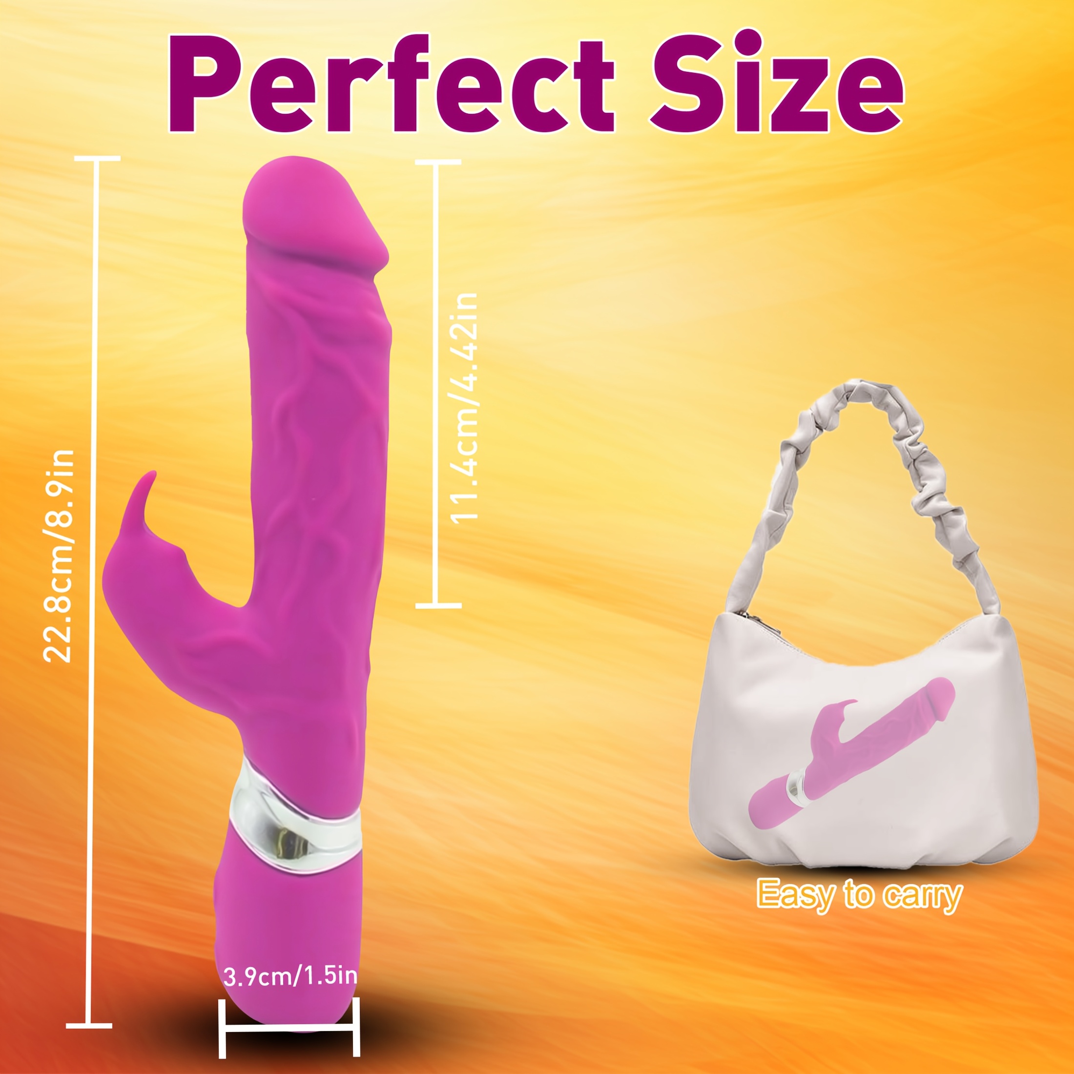 10 Vibration Modes with G Spot Clitoral Dual Massage Rabbit Shaped Vibrator, - Image 17