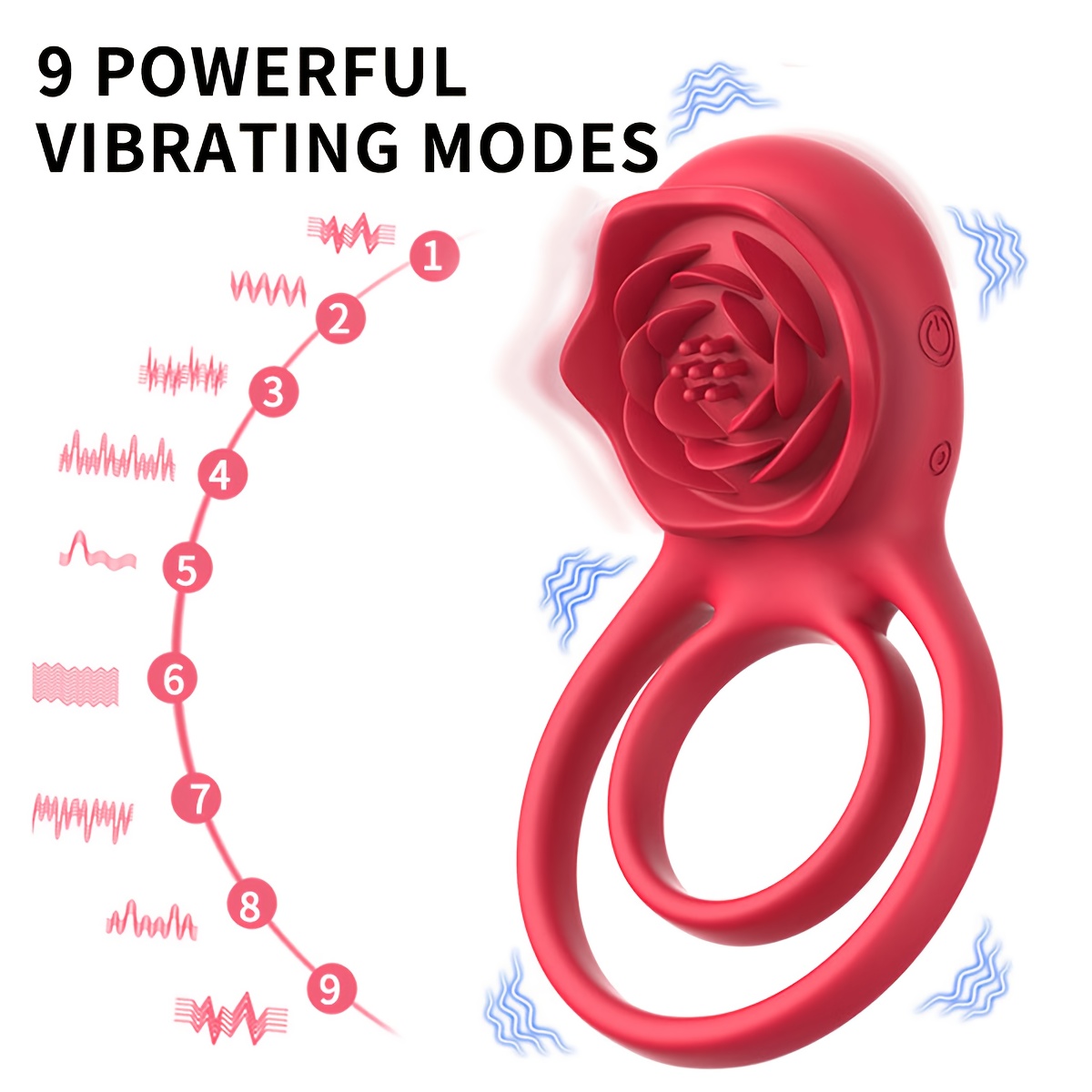 Rose Vibrating Ring with Clitoral Stimulator - Image 5