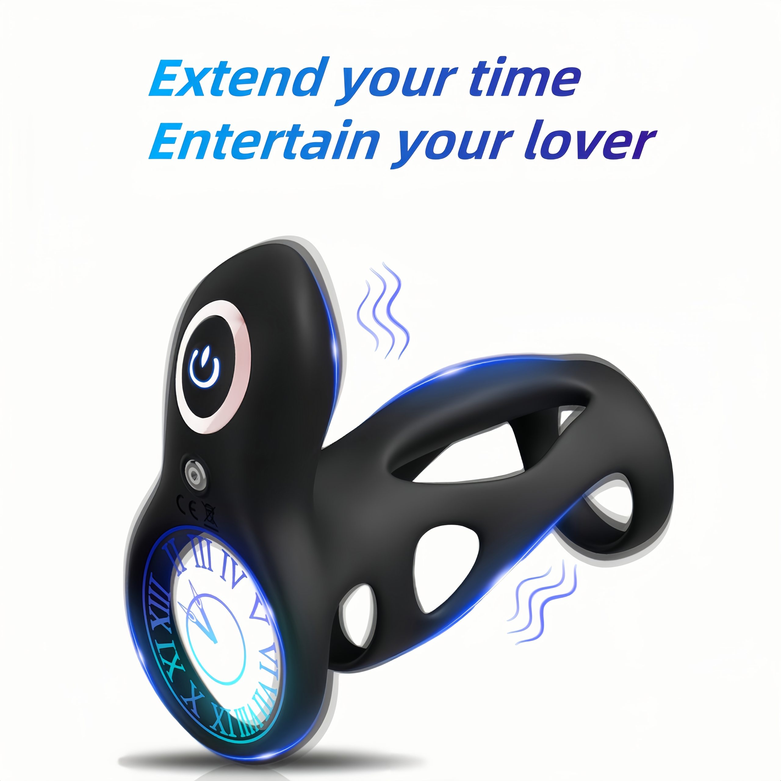 Male Cock Ring with 2 Motors and 10 Modes Vibrator - Image 3