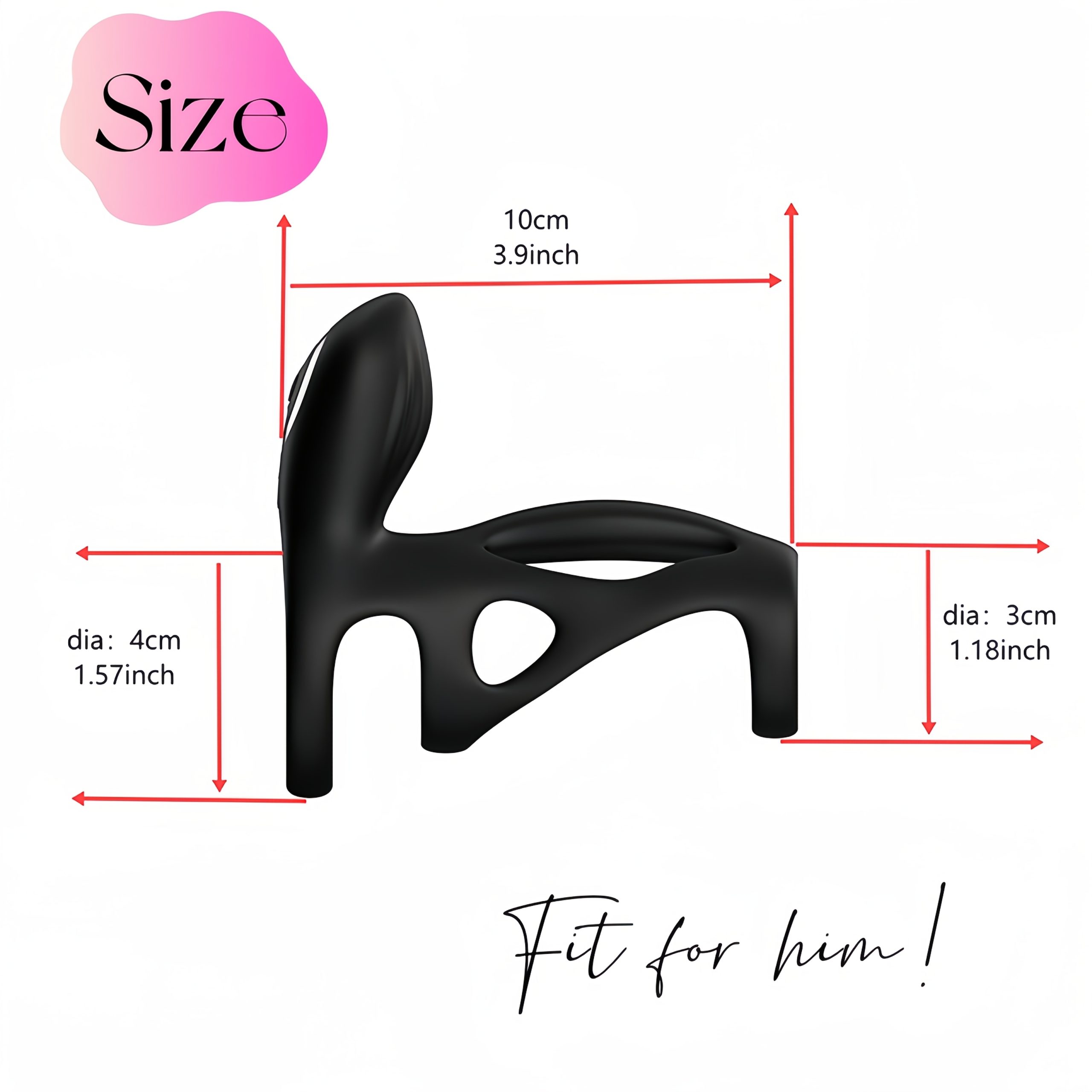Male Cock Ring with 2 Motors and 10 Modes Vibrator - Image 8