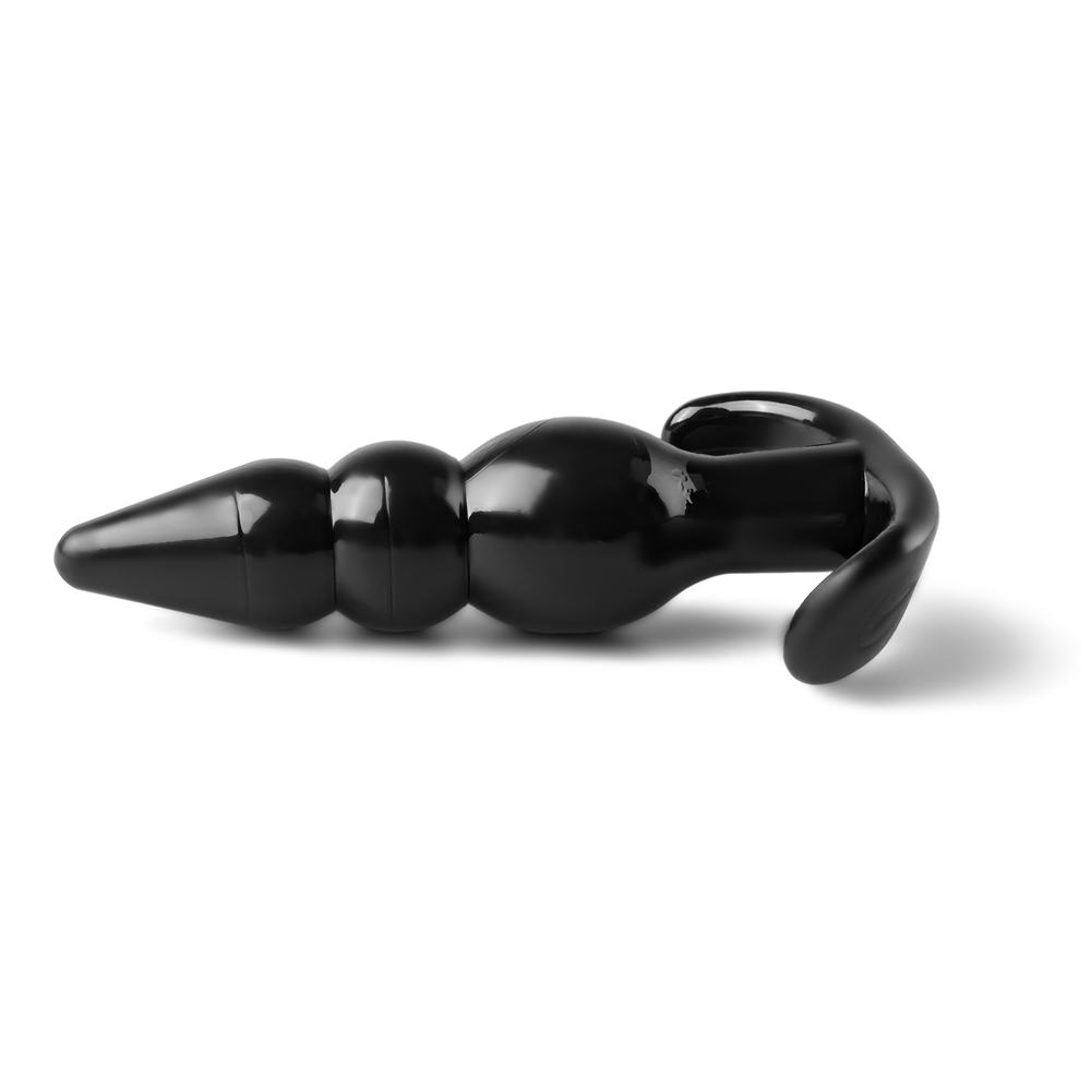 Black Beaded Pleasure Plug - Image 3