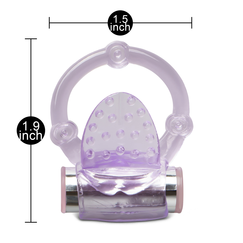 Beaded Silicone Vibrating Ring with Tongue Tease - Image 4