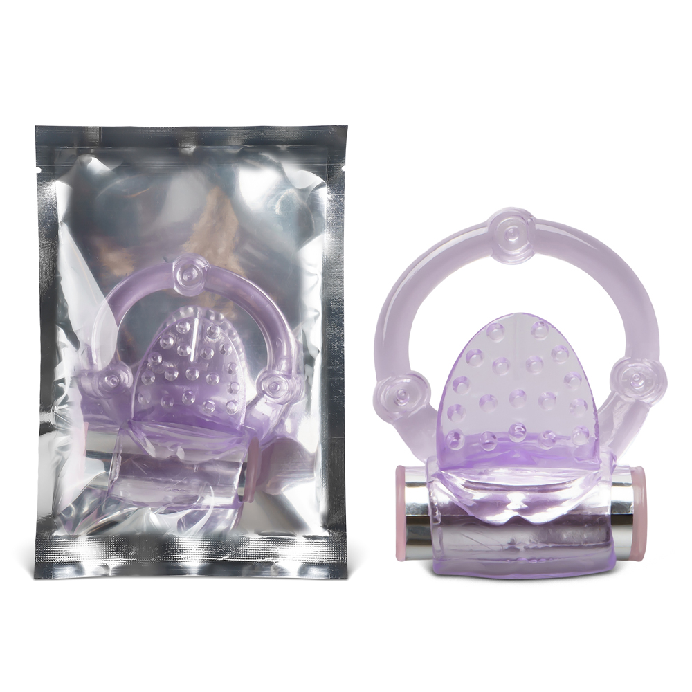 Beaded Silicone Vibrating Ring with Tongue Tease - Image 5
