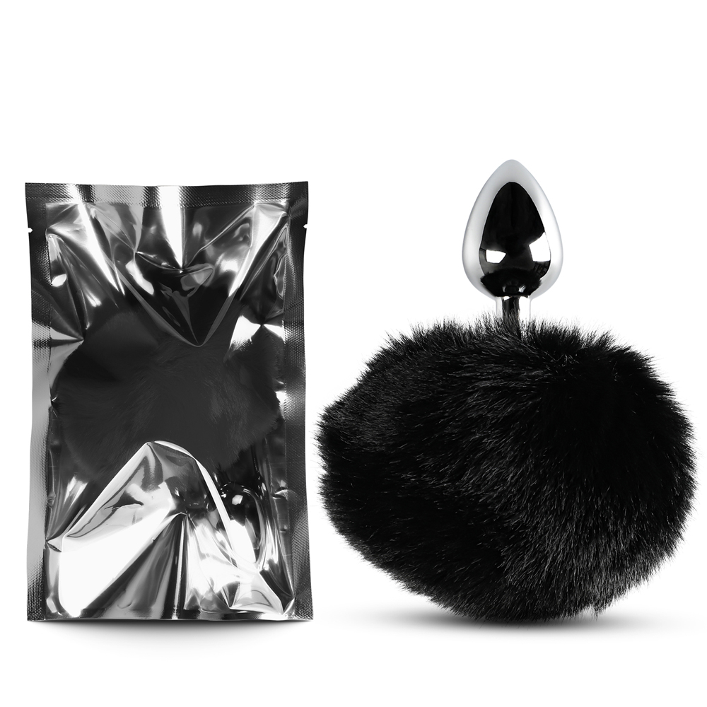 Bunny Tail Metal Plug - Black - Image 5
