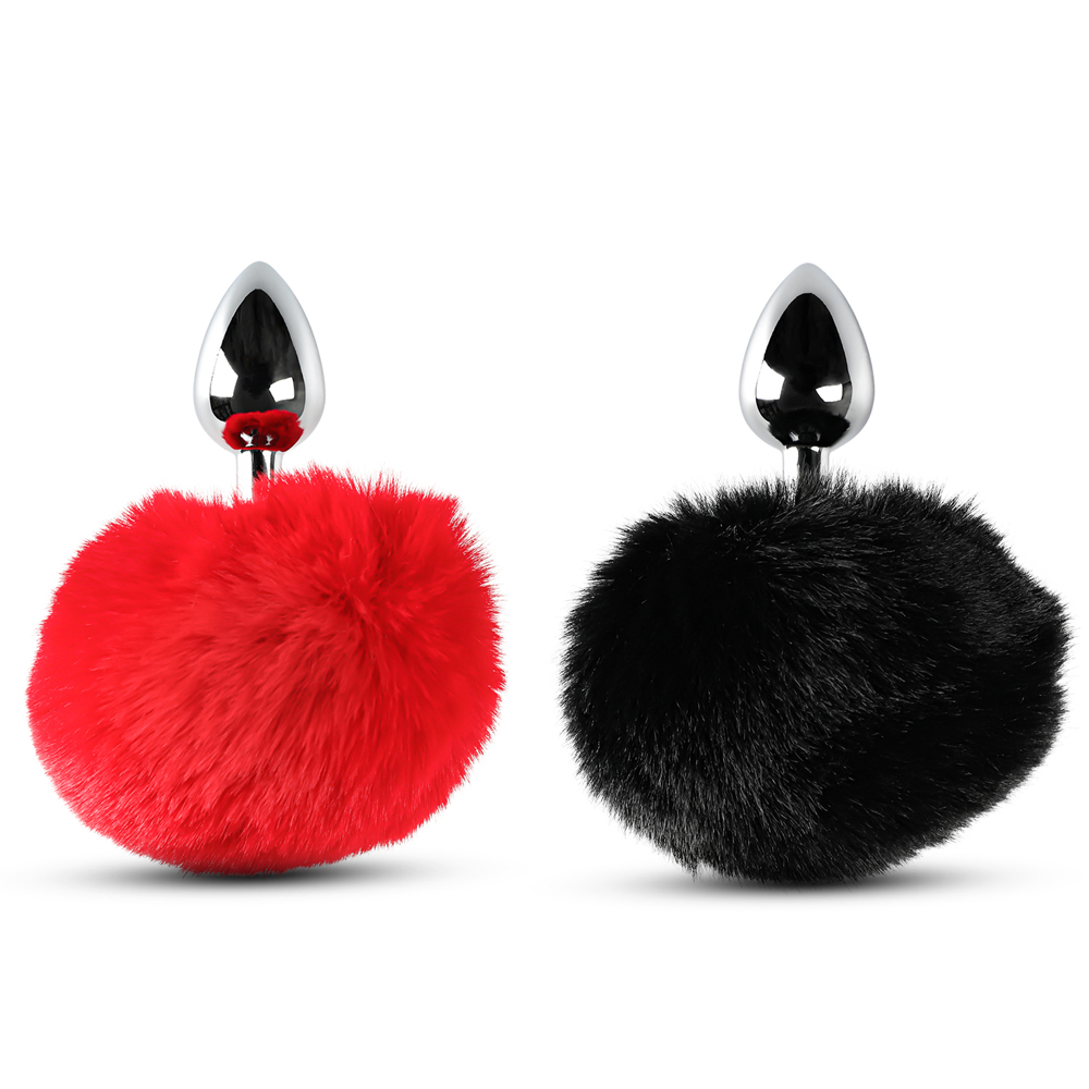Bunny Tail Metal Plug - Black - Image 6