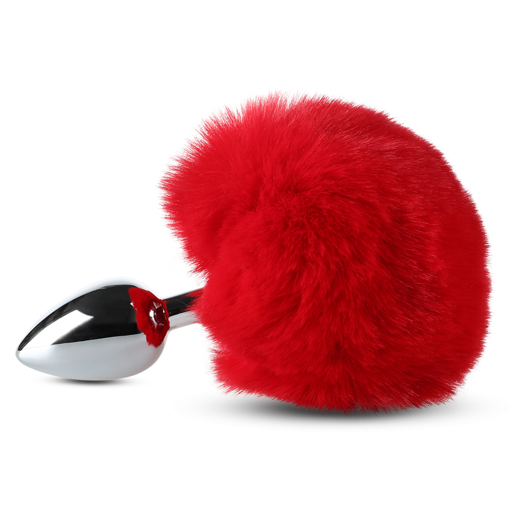 Bunny Tail Metal Plug - Red - Image 3