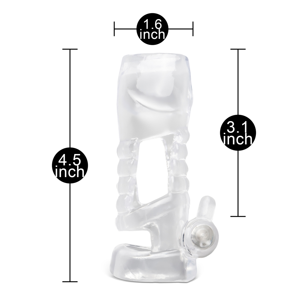 Vibrating Penis Enhancer Sleeve Clear Colour - Image 5