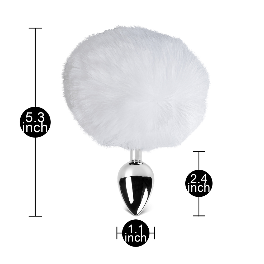 Bunny Tail Metal Plug - White - Image 5