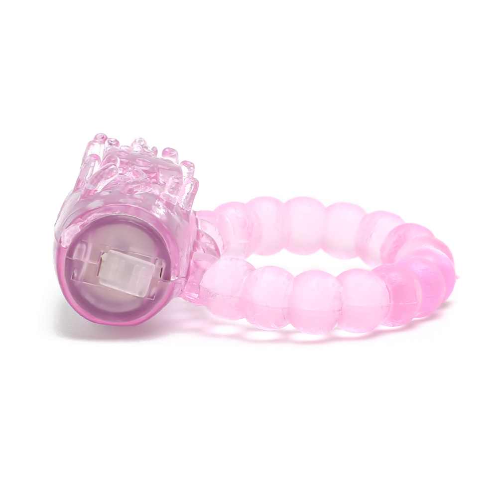 Beaded Silicone Vibrating Ring with Tongue Tease - Image 4