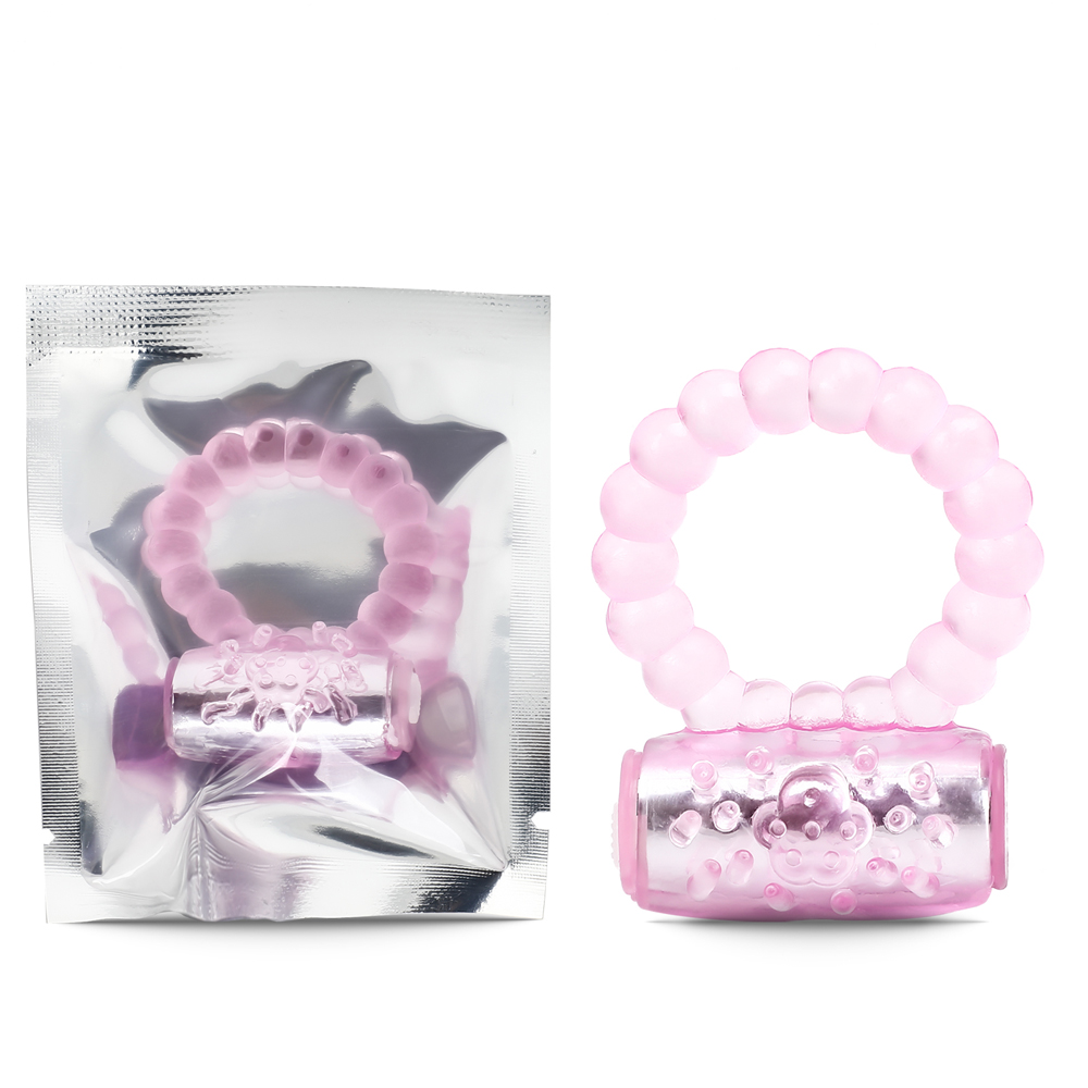 Beaded Silicone Vibrating Ring with Tongue Tease - Image 6